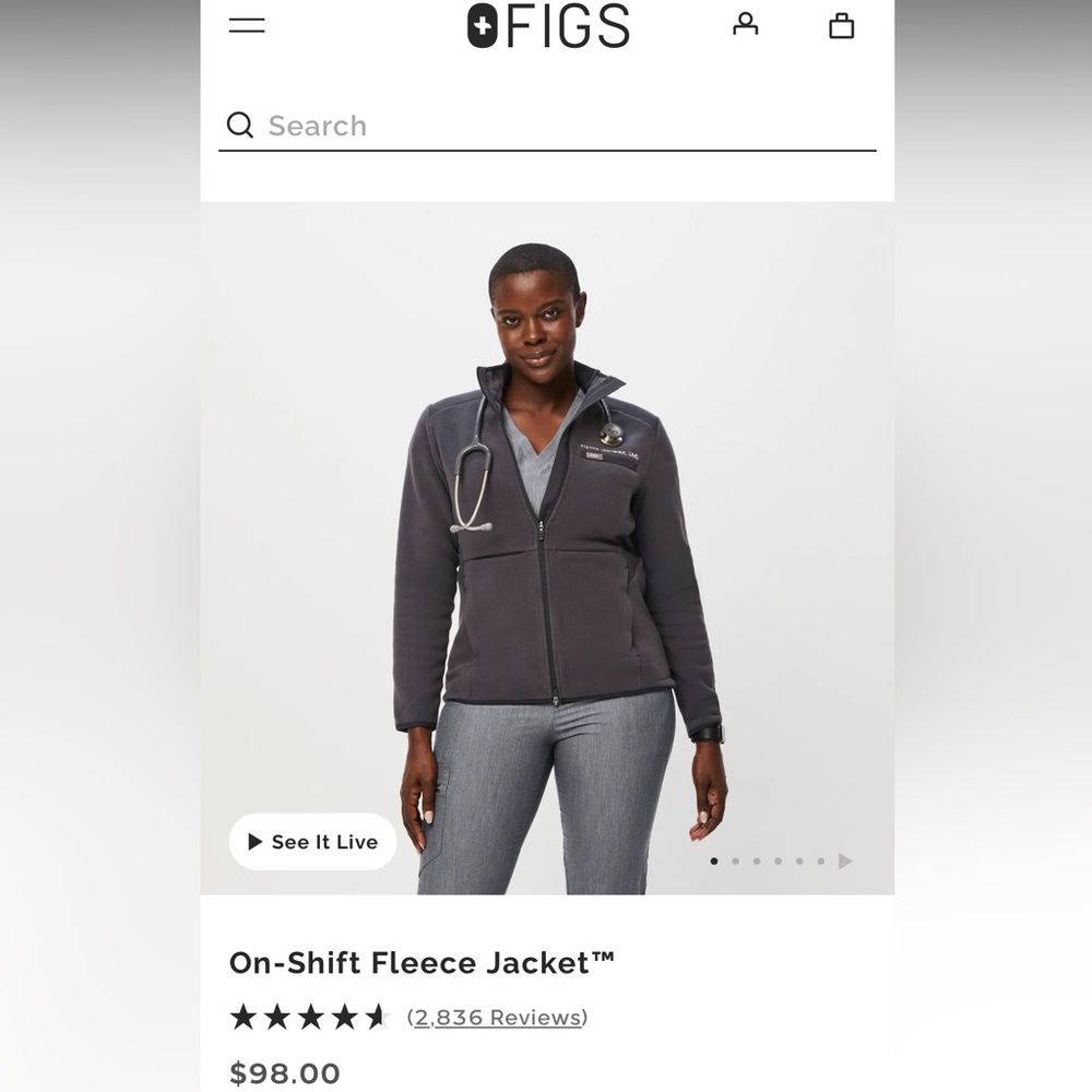 Figs On-Shift Fleece Jacket - S